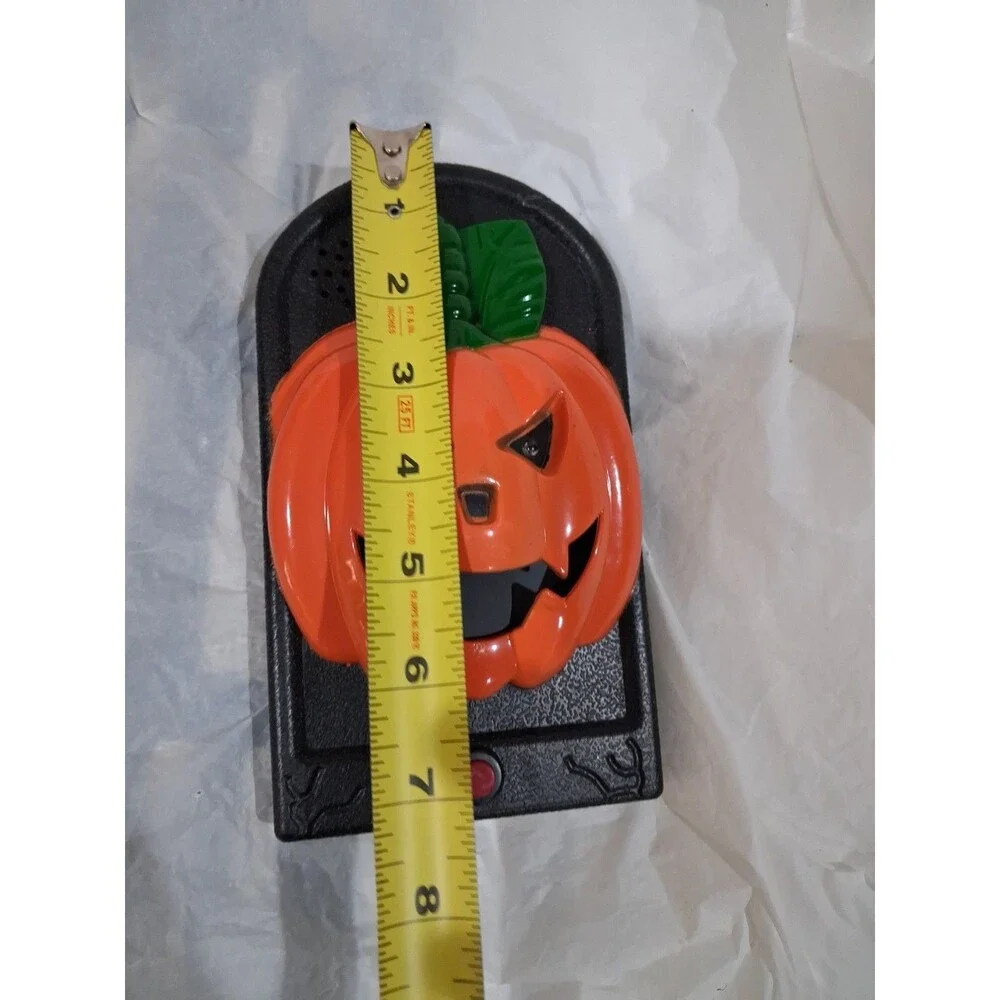 Halloween SCARY Pumpkin DoorBell Spider Tongue Spooky Phrases